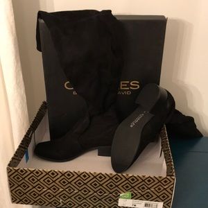Black tie Charles David  over the knee boot